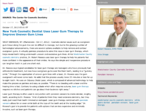 laser gum therapy, cosmetic dentist in new york, westchester cosmetic dentistry, porcelain veneers