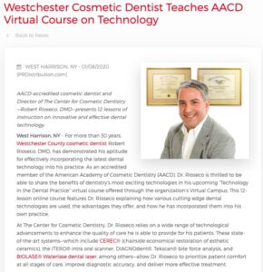 Robert Rioseco, DMD, teaches AACD Virtual course on technology in the dental practice